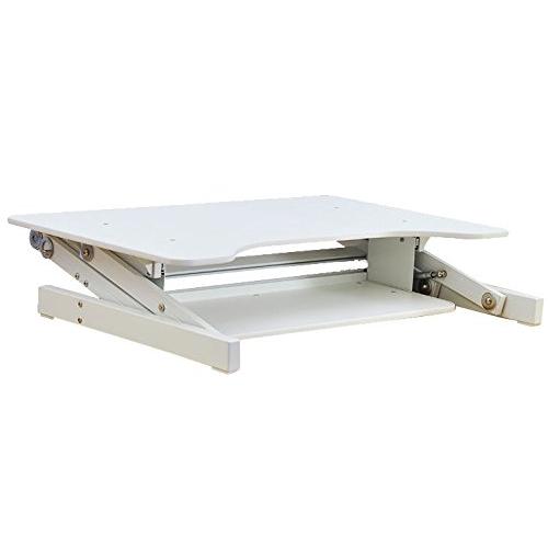 Rocelco ADR Sit-To-Stand 32-Inch Adjustable Desk Riser WHITE - Click Image to Close