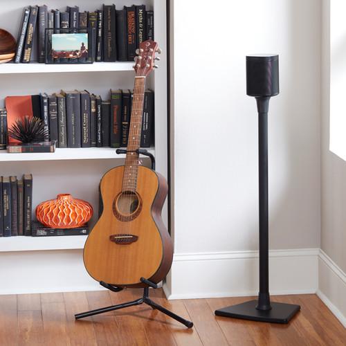 Sanus WSS21 Wireless Speaker Stand for the Sonos One PLAY:1 & PLAY:3 Single BLACK - Click Image to Close