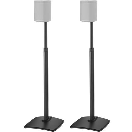 Sanus WSSA2 Adjustable Speaker Stands for the Sonos One PLAY:1 and PLAY:3 (Pair) BLACK - Click Image to Close