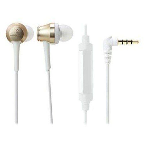 Audio Technica ATH-CKR70iSCG In-Ear High-Resolution Headphones w/Mic & Control Champagne G - Click Image to Close
