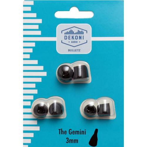 Dekoni Audio The Gemini Memory Foam Earphone Tips 3mm, (Black, 3-Pack) - Click Image to Close