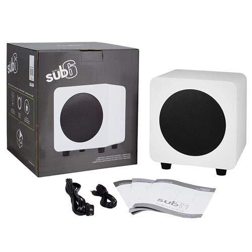 Kanto SUB6GW Active Subwoofer with RCA Cable GLOSS WHITE - Open Box - Click Image to Close