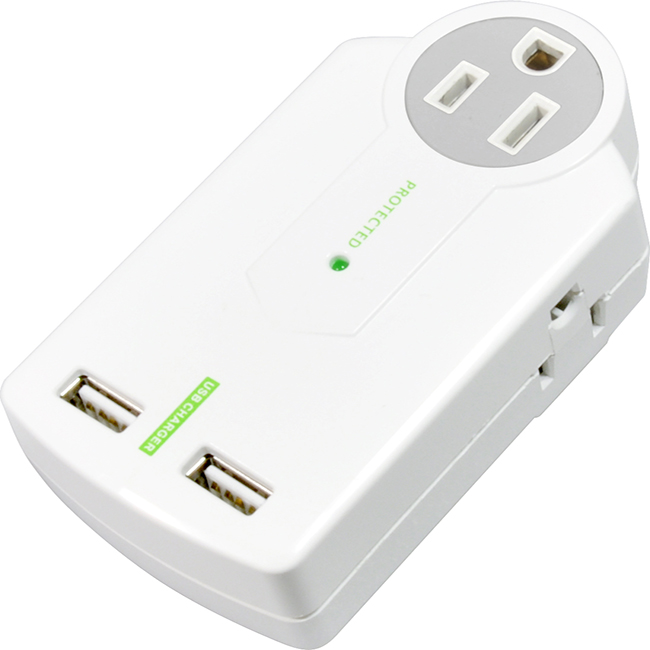 Promounts Canada 3-Outlet Wall / USB Power Surge Protector