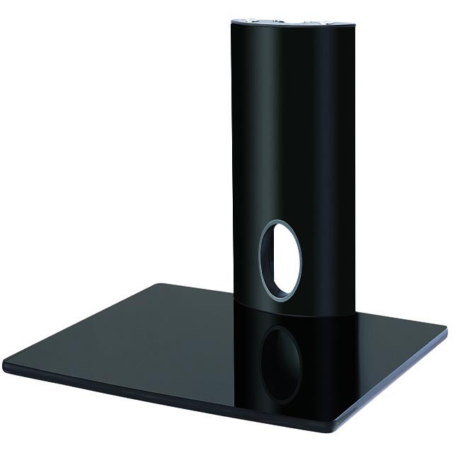 Promounts PMD1 SHB 1 Wall-Mounted Component Shelf - Tempered Black - Click Image to Close