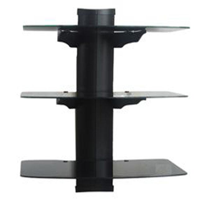 Promounts GSP 22 Wall-Mounted Triple Component Shelf - Tempered Black
