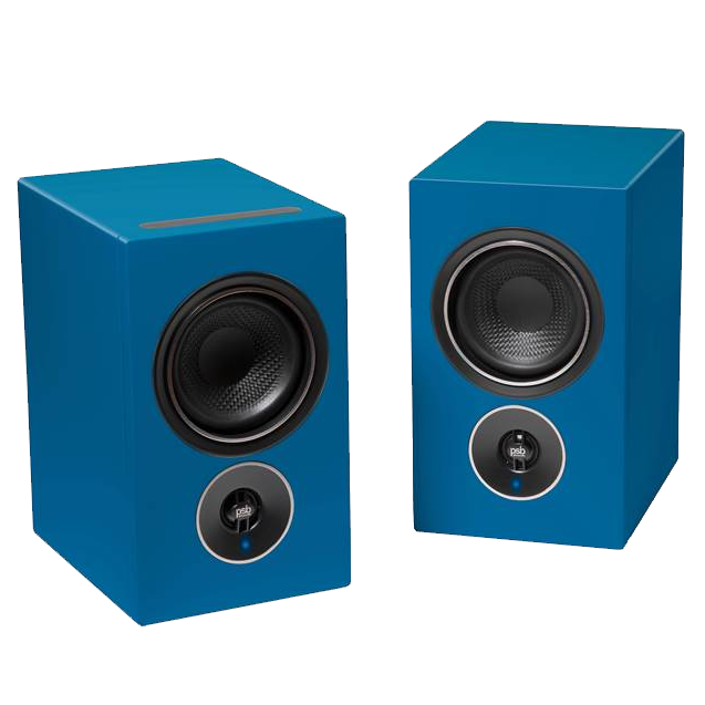 PSB Alpha iQ Streaming Speakers with BluOS (Pair) MIDNIGHT BLUE - Open Box - Click Image to Close