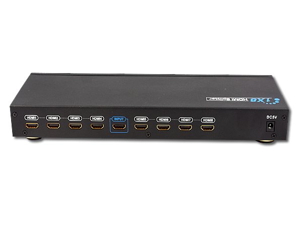 Legend v1.3 1-8-Way HDMI Splitter for up to 8 TVs (Supports 3D) - Click Image to Close