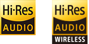High-Resolution Audio & High-Resolution Audio wireless logos