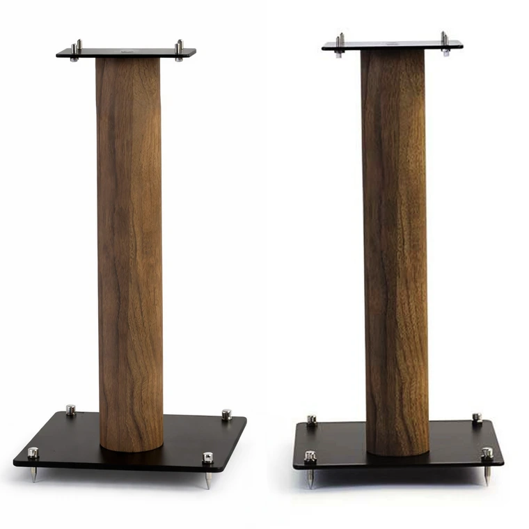 NorStone STYLUM 1 500mm Steel Construction 20-Inch Speaker Stands (Pair) BLACK / OAK