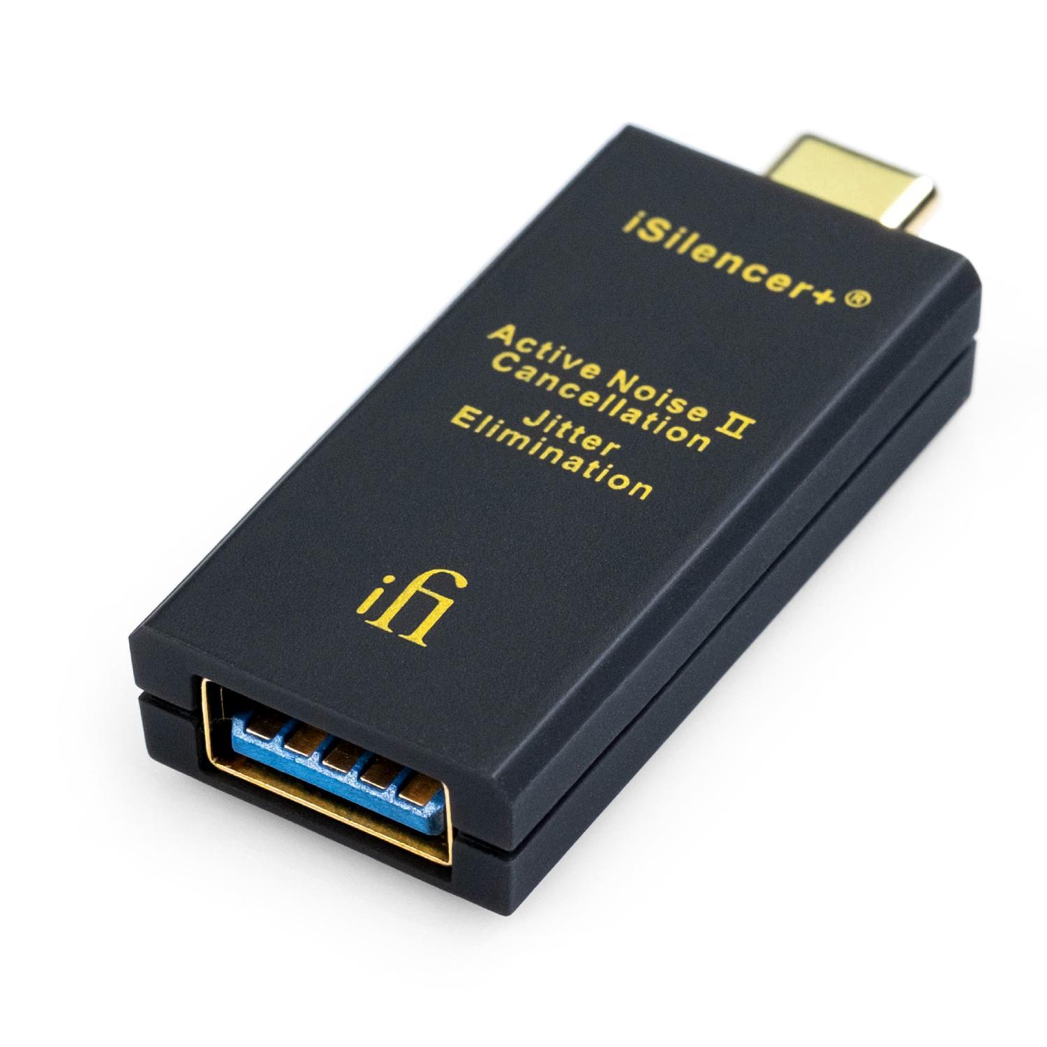 iFi Audio iSilencer+CA USB-C to USB-A Active Noise Filter (Corruption/Jitter) Filter BLACK - Click Image to Close