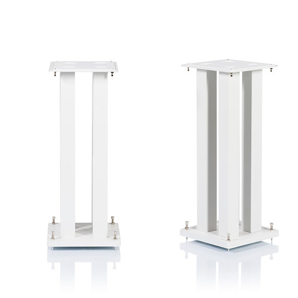 NorStone Stylum Square Speakers Stands (Pair) WHITE SATIN