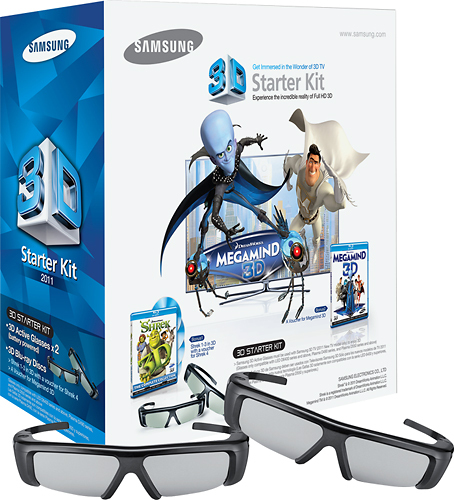 Samsung SSG-3100m/za 3D Starter Kit - 2 Pairs of Black 3D Active Glasses