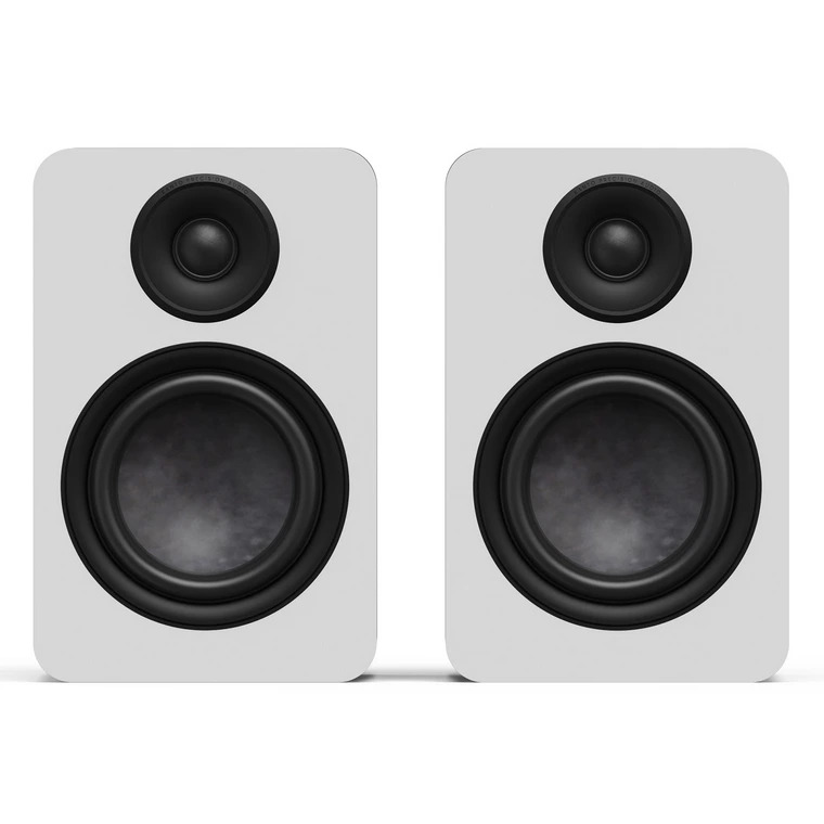 Kanto Living YU6 Passive 2nd Gen Passive Bookshelf Speakers with 1” Silk Dome Tweeter and 5.25” Abaca-Reinforced Woofer WHITE