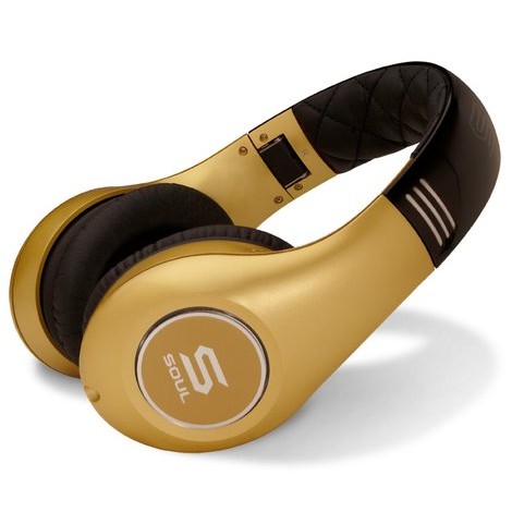 Soul by Ludacris SL300GGC Pro High-Definition On-Ear Headphones - Chrome/Black/Gold